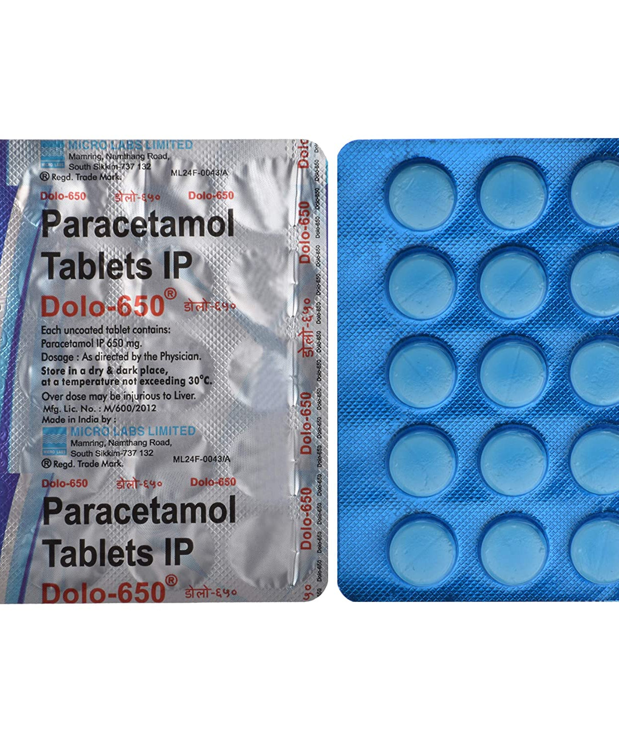 Dolo 650 Tablets - 15 Tablets -  Micro Labs - Medizzo.com