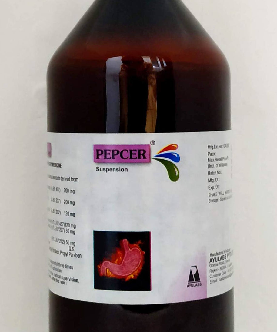 Pepcer syrup 200ml -  Ayulabs - Medizzo.com