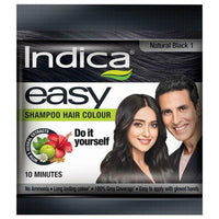 Indica Easy Shampoo Hair Colour Natural Black, 25ml - Indica Easy - Medizzo.com