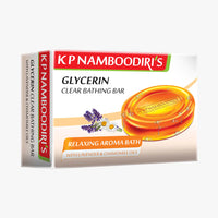 KPN Glycerin Clear Bathing Bar 75gm - With Lavendar and Chamomile Oils - KP Namboodiri - Medizzo.com