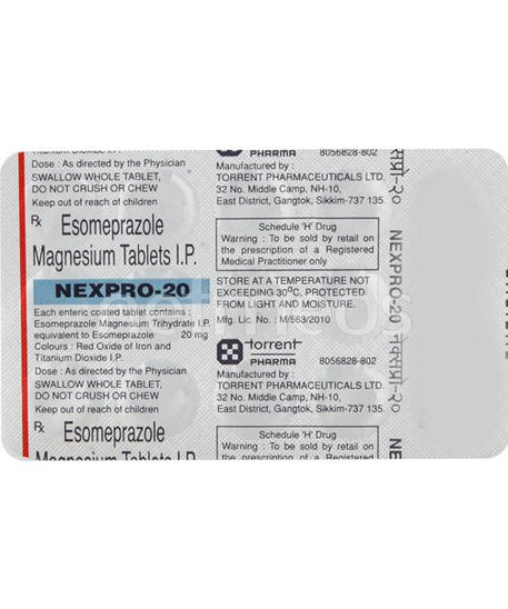 Nexpro 20mg - 15Tablets -  Torrent Pharma - Medizzo.com