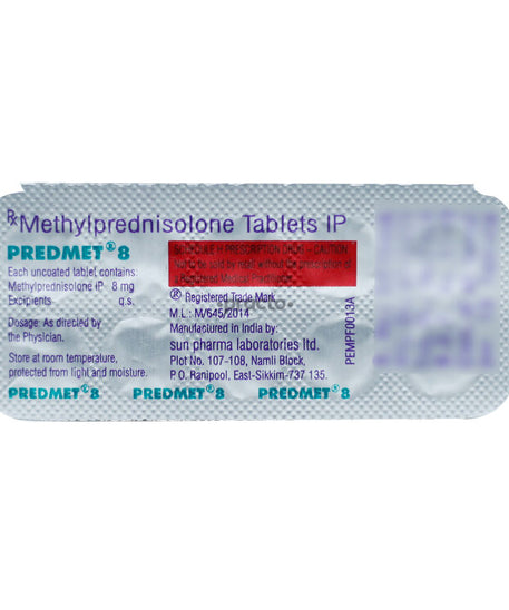 Predmet 8mg - 10Tablets -  Sun Pharma - Medizzo.com