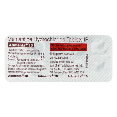 Admenta 10mg Tablets - 10Tablets