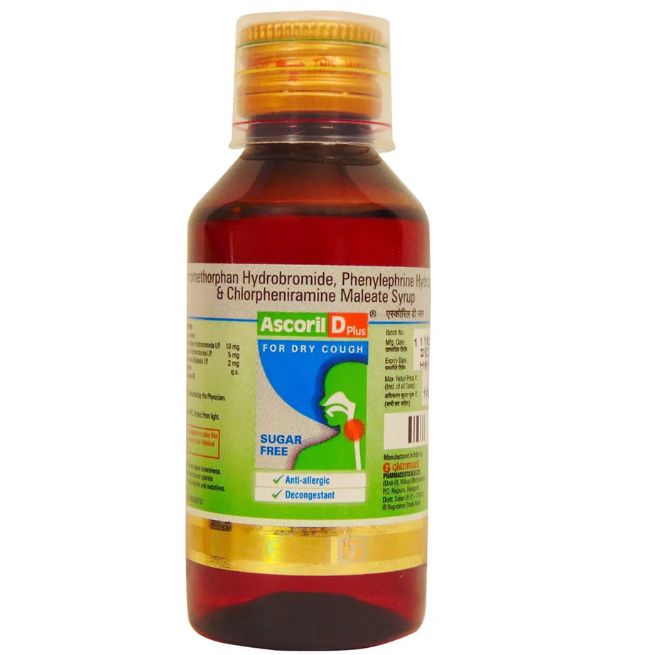 Ascoril D Plus Syrup Sugar Free 100ml