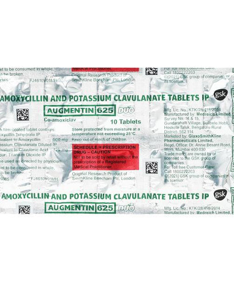 Augmentin 625 Duo Tablets -  10's Strip