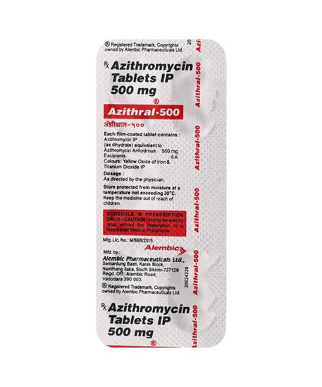 Azithral 500 Tablets - 5Tablets