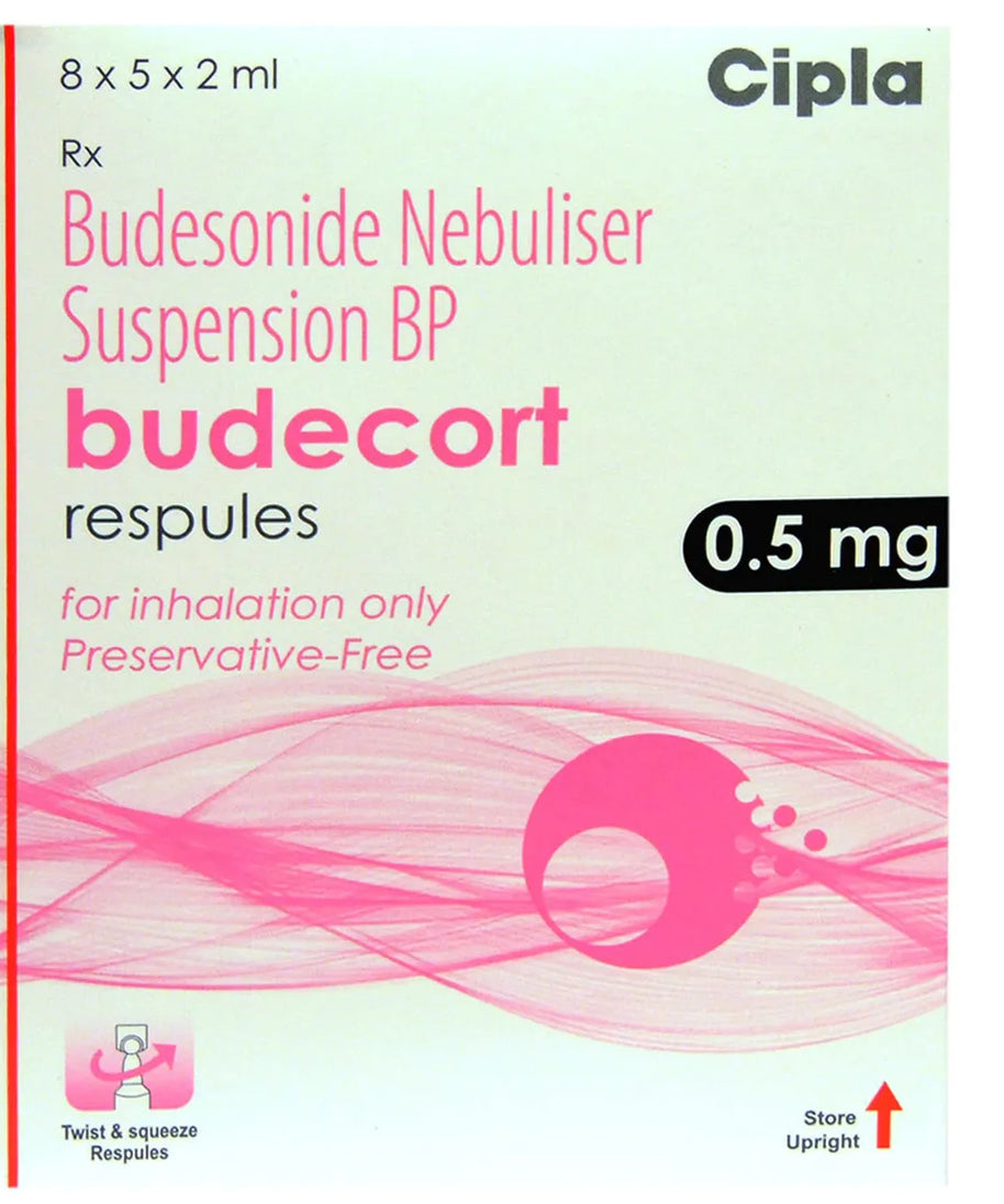 Budecort 0.5mg Respules (2ml Each) - Pack of 5 Respules
