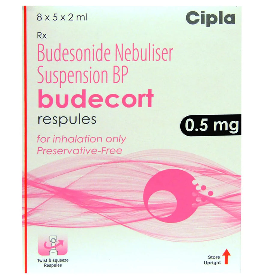 Budecort 0.5mg Respules (2ml Each) - Pack of 5 Respules