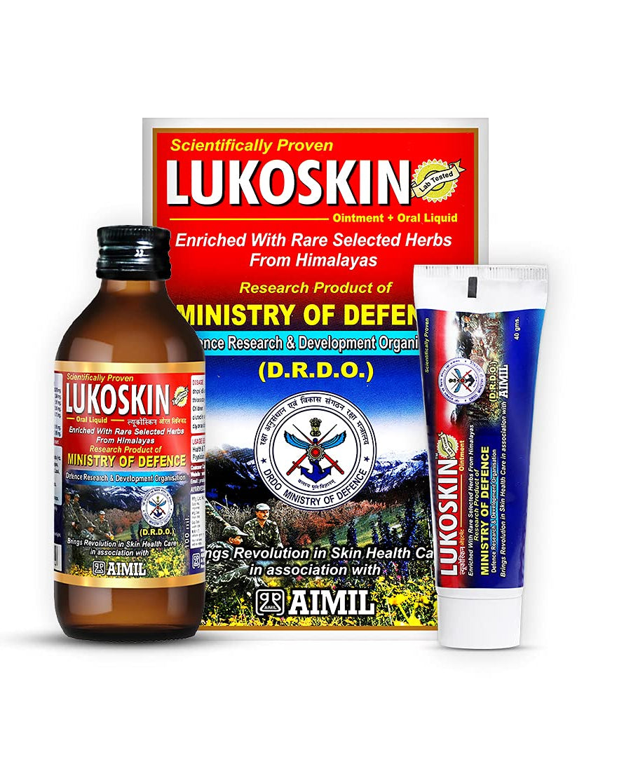 Aimil Lukoskin Ayurvedic Kit - 100ml Syrup & 40g Ointment