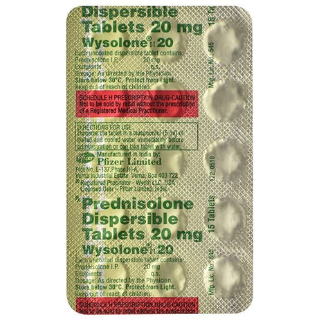 Wysolone 20 - Strip of 15Tablets