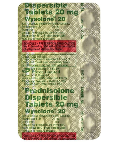 Wysolone 20 - Strip of 15Tablets