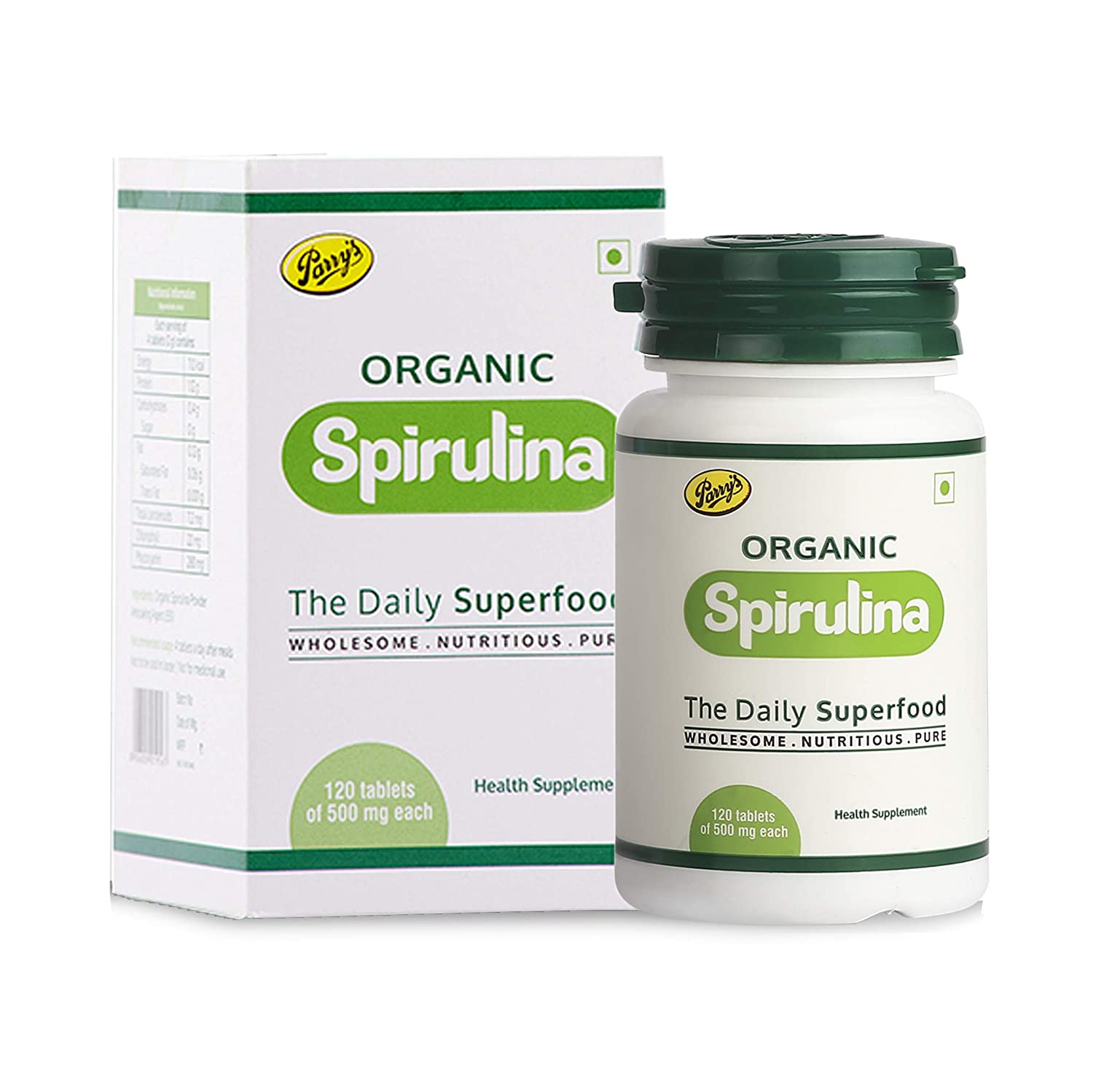 Parry's Spirulina Tablets 120Tablets (Organic) -  Parrys - Medizzo.com