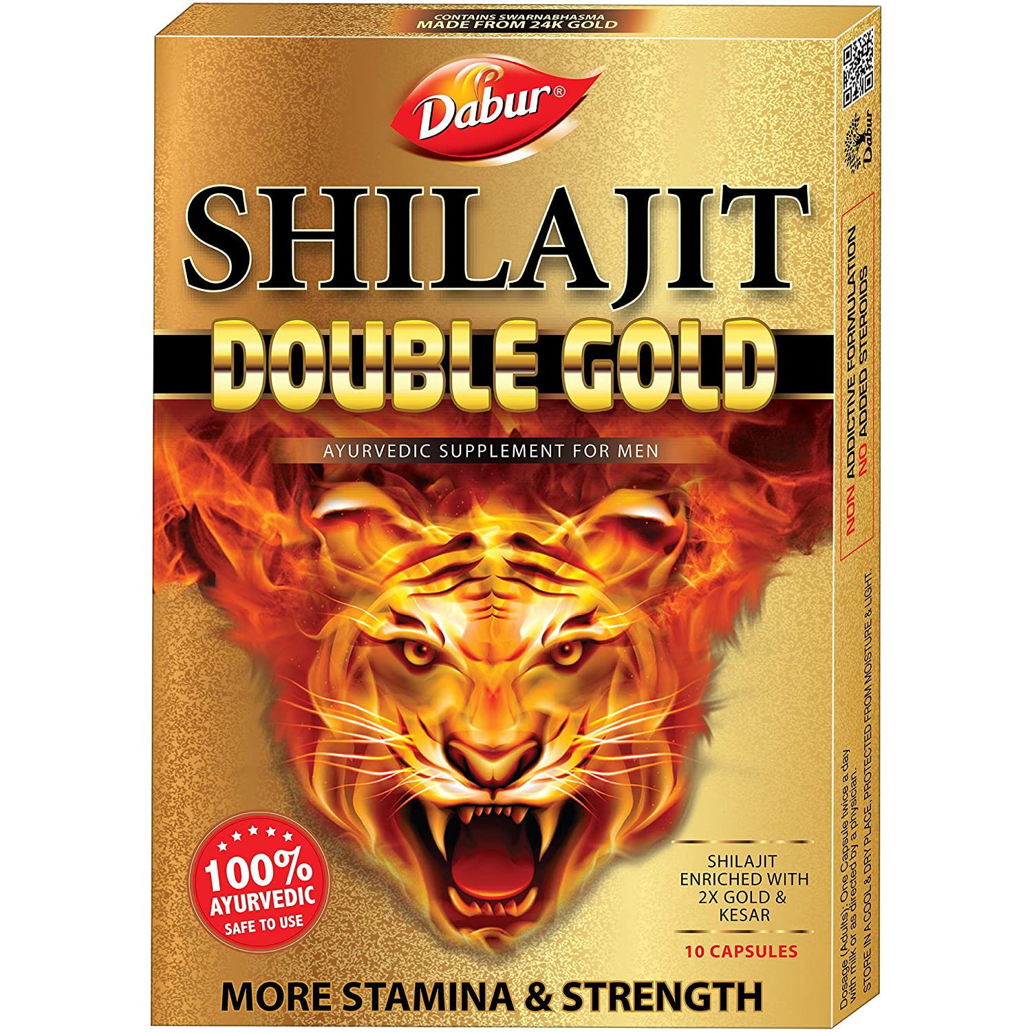 Shilajit Double Gold Capsules - 10Capsules -  Dabur - Medizzo.com