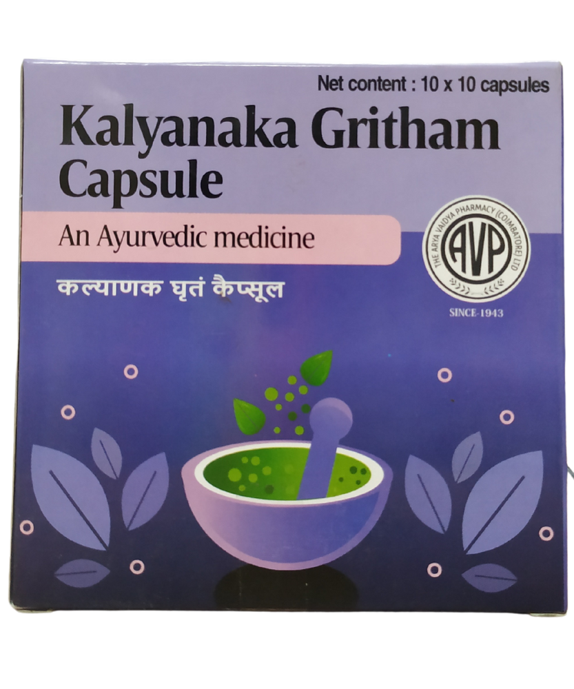 AVP Kalyanaka Ghritham Capsules - 10 Capsules