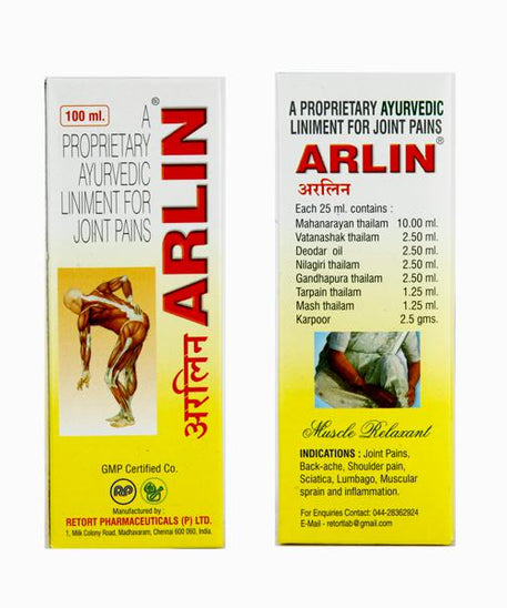 Arlin Oil for Joint Pains -  Retort Pharma - Medizzo.com