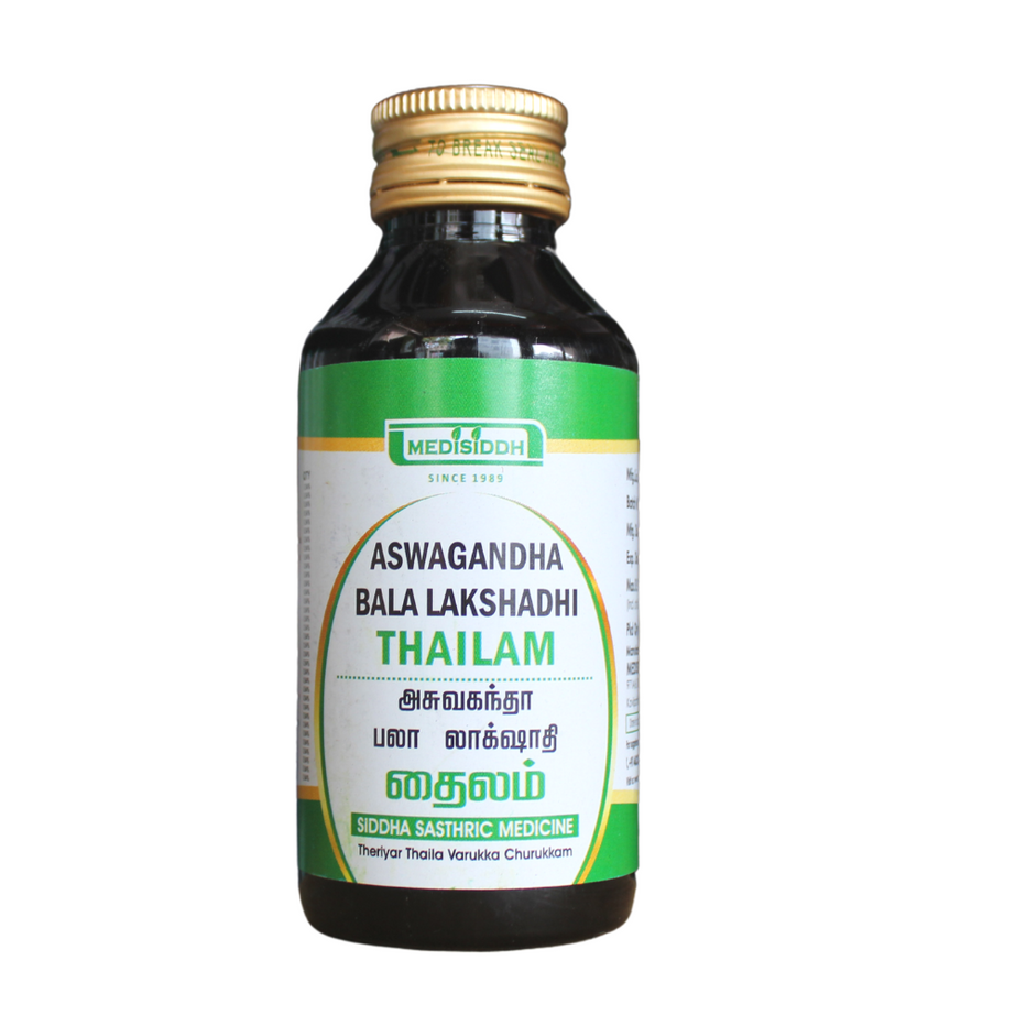 Medisiddh Aswagandha Bala Lakshadi Thailam 100ml -  Medisiddh - Medizzo.com