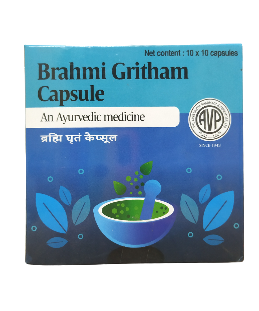AVP Brahmi Ghritham Capsules - 10 Capsules