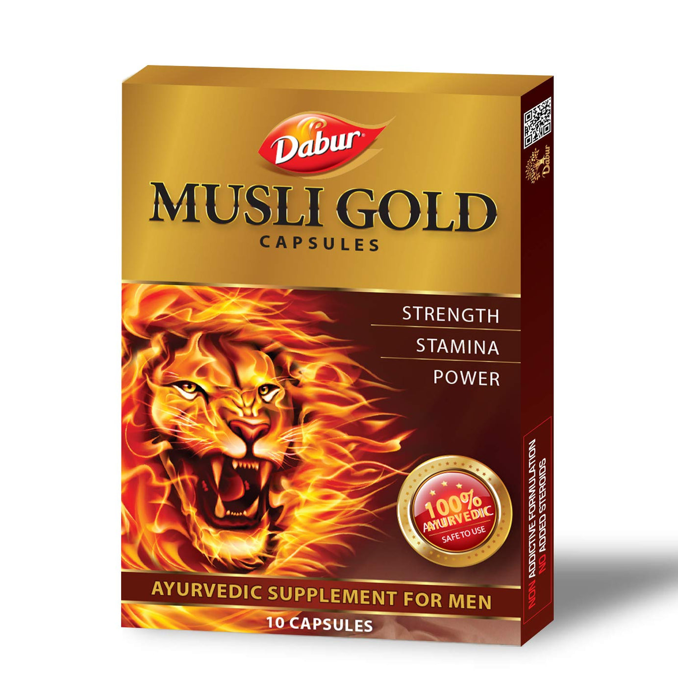 Musli Gold Capsules - 10Capsules ( Clearance Sale Expiry: May/2022 ) -  Dabur - Medizzo.com