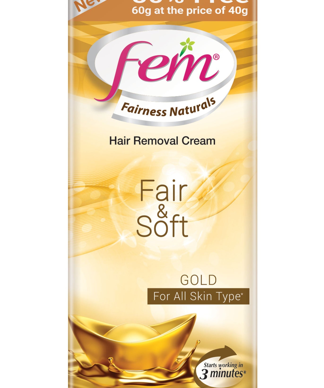 Fem hair removal cream Gold - 40gm -  Dabur - Medizzo.com