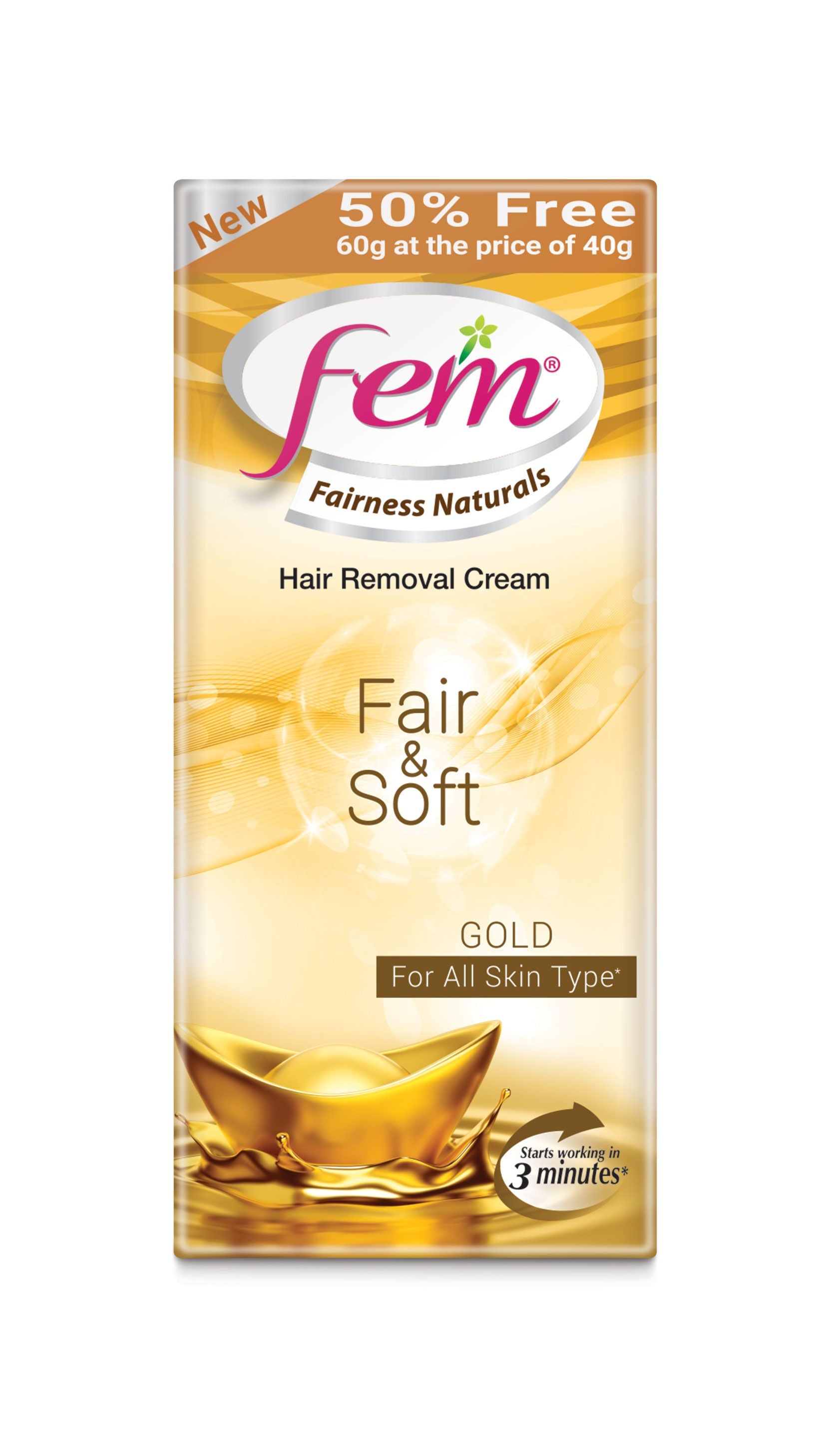 Fem hair removal cream Gold - 40gm -  Dabur - Medizzo.com