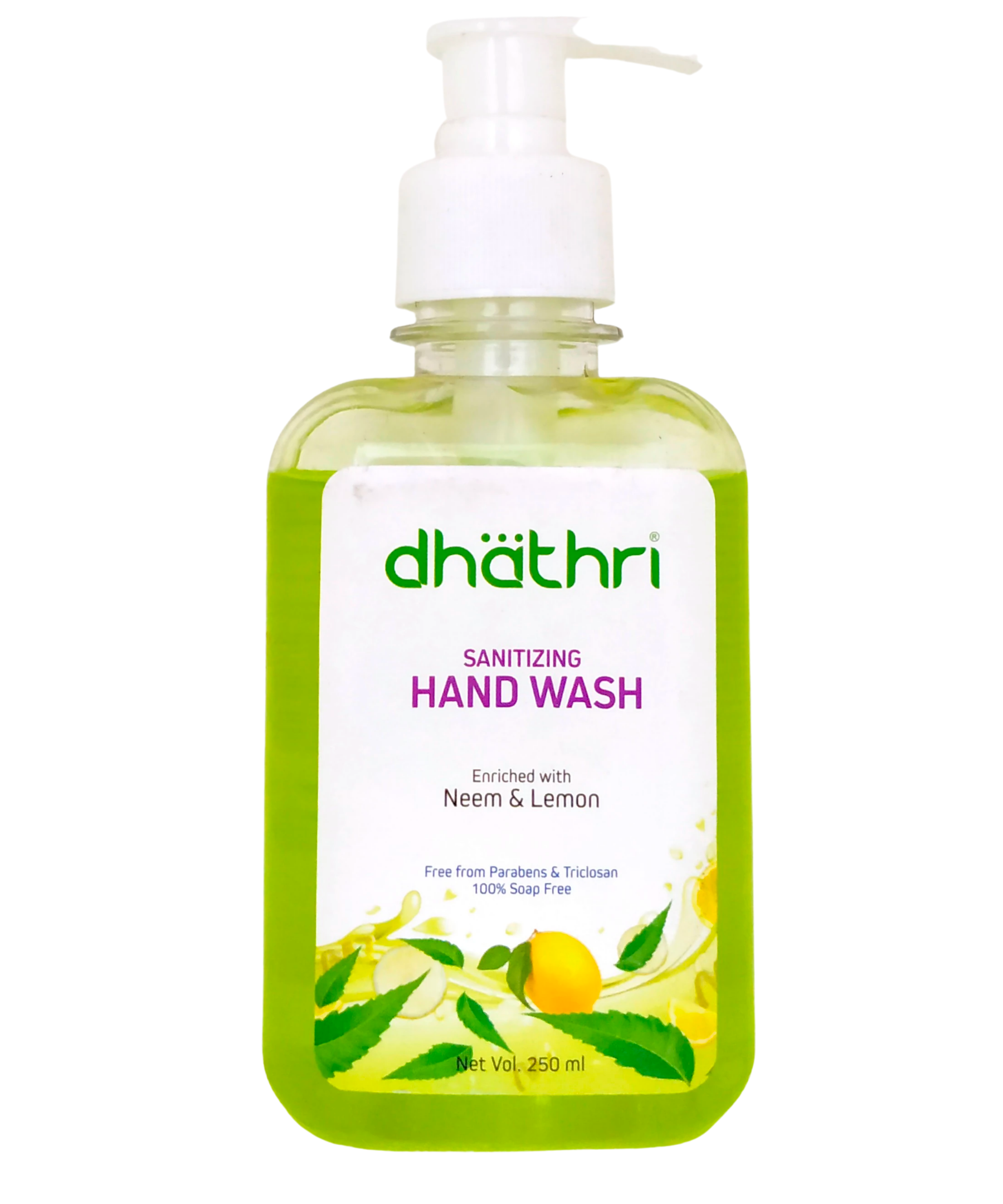 Dhathri Sanitizing Handwash Neem and Lemon - 250ml -  Dhathri - Medizzo.com