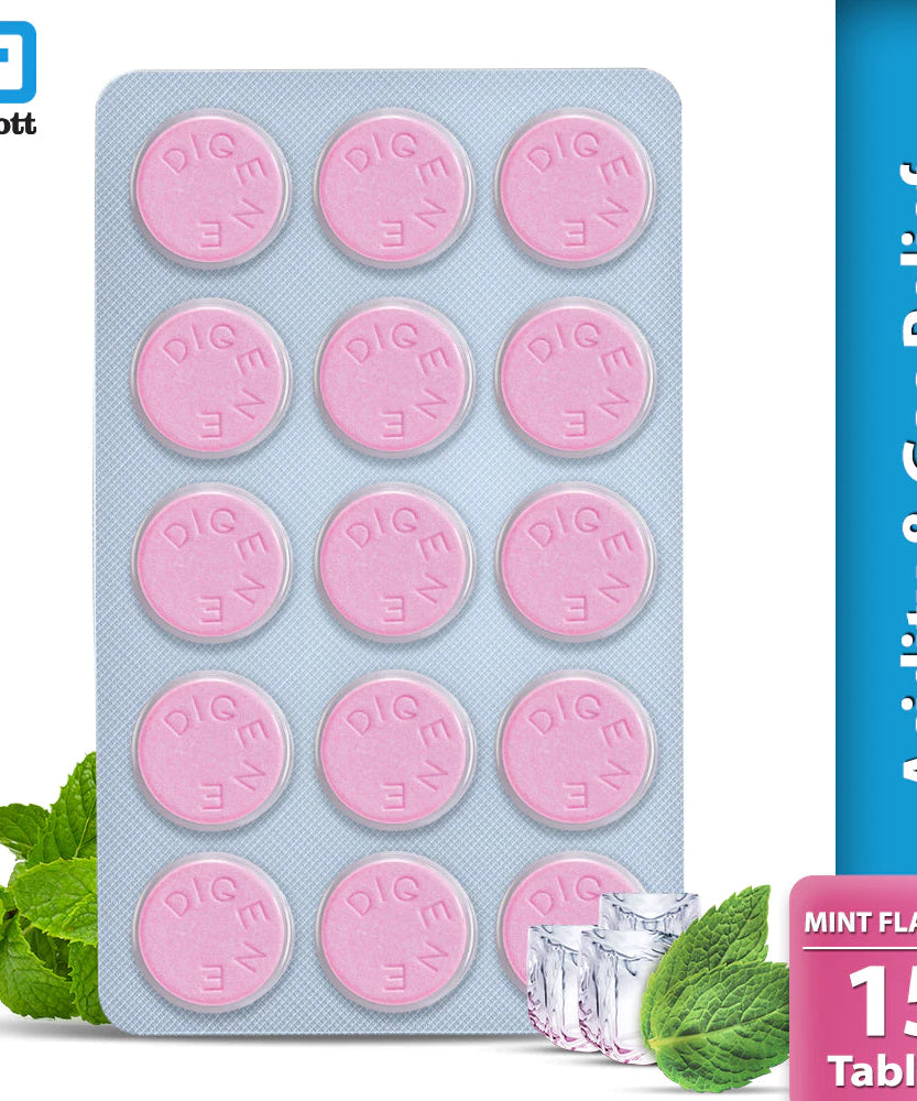 Digene Tablets Mint Flavour - 15 Tablets -  Abbott - Medizzo.com