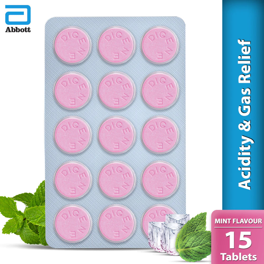 Digene Tablets Mint Flavour - 15 Tablets -  Abbott - Medizzo.com