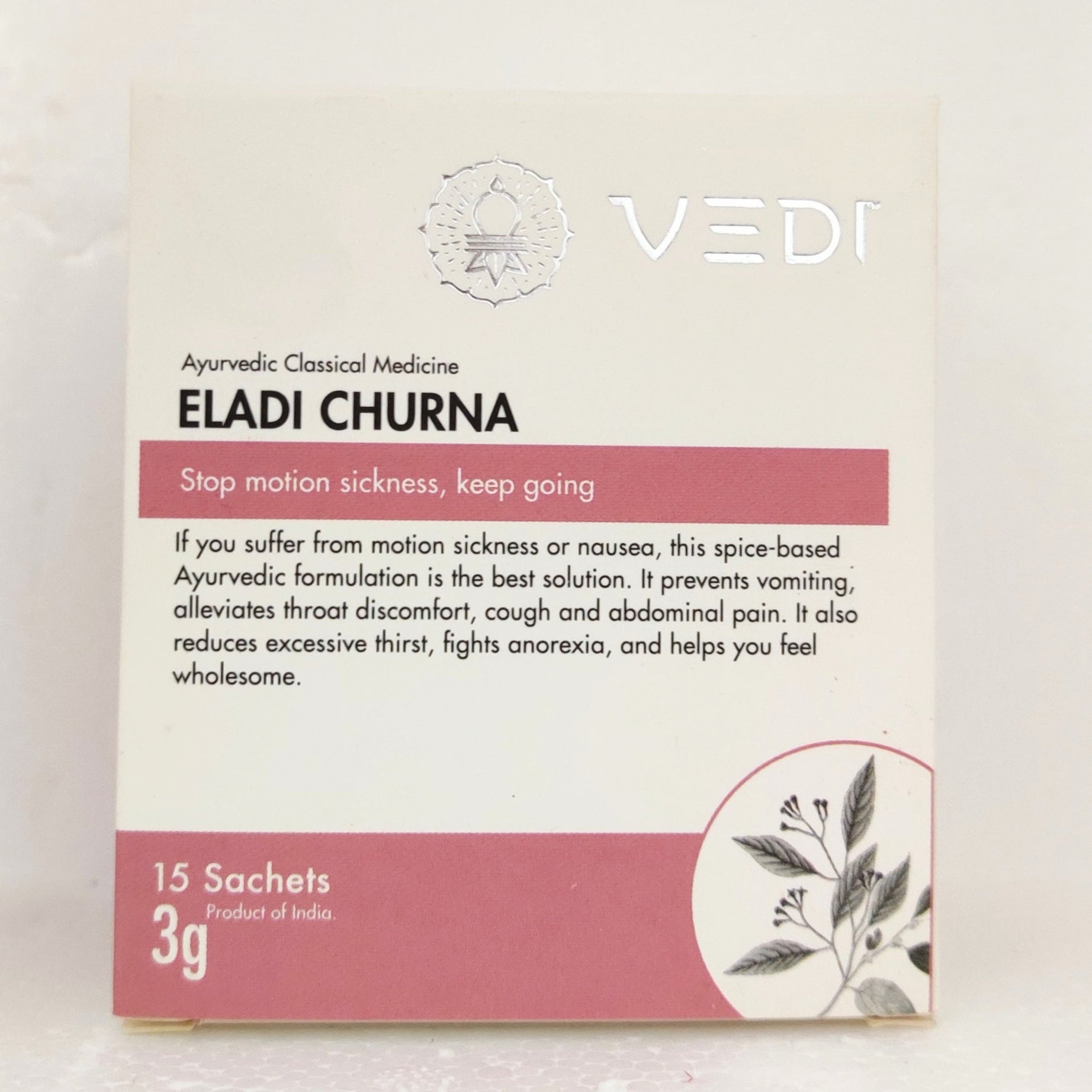 Eladi churna 3gm - 15Sachets -  Vedi Herbals - Medizzo.com