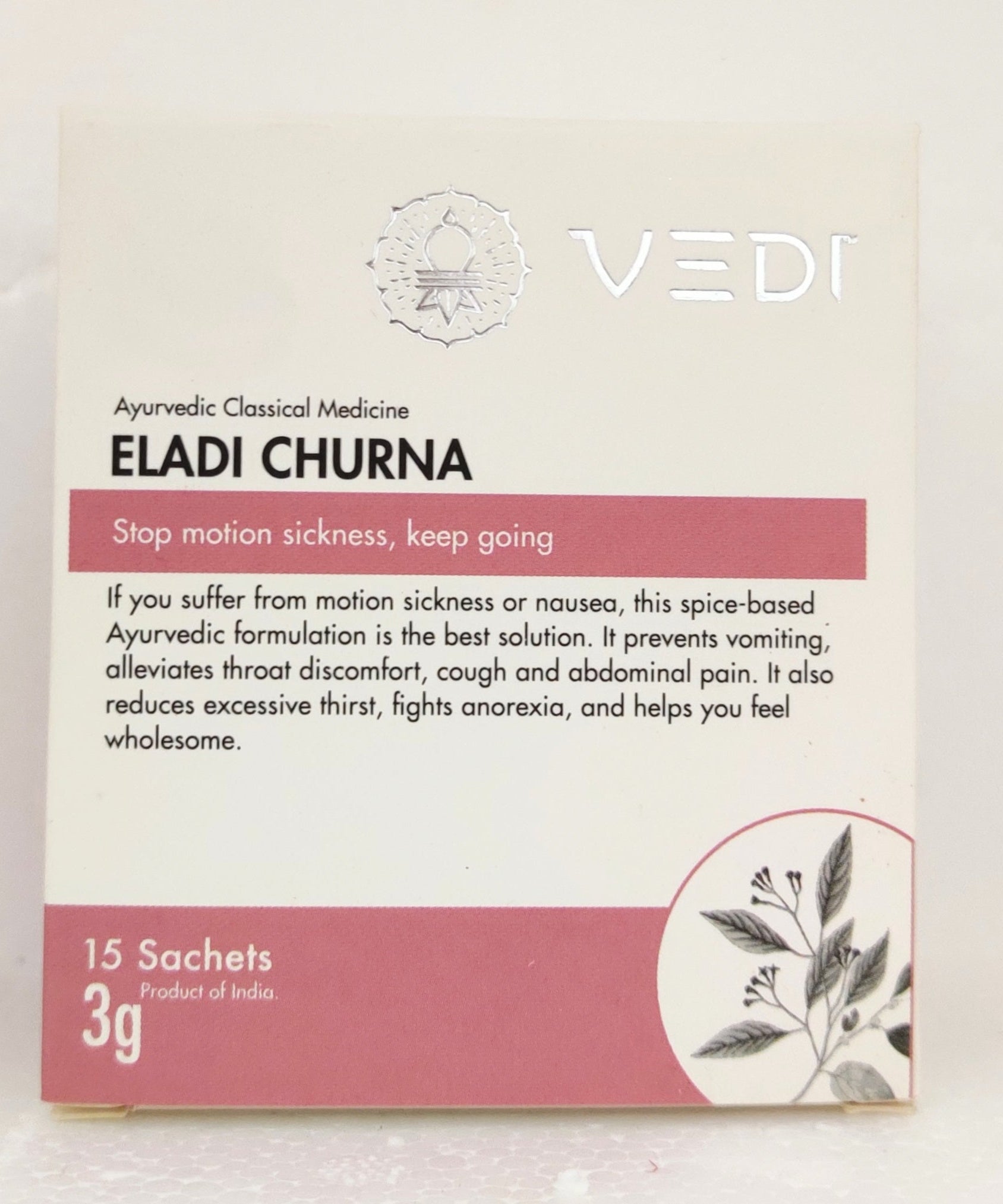 Eladi churna 3gm - 15Sachets -  Vedi Herbals - Medizzo.com