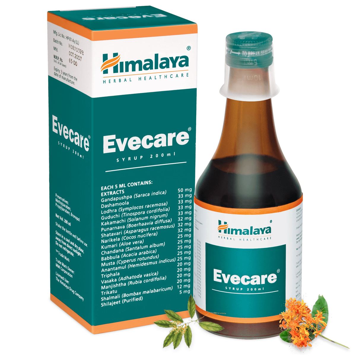 Evecare syrup 200ml -  Himalaya - Medizzo.com