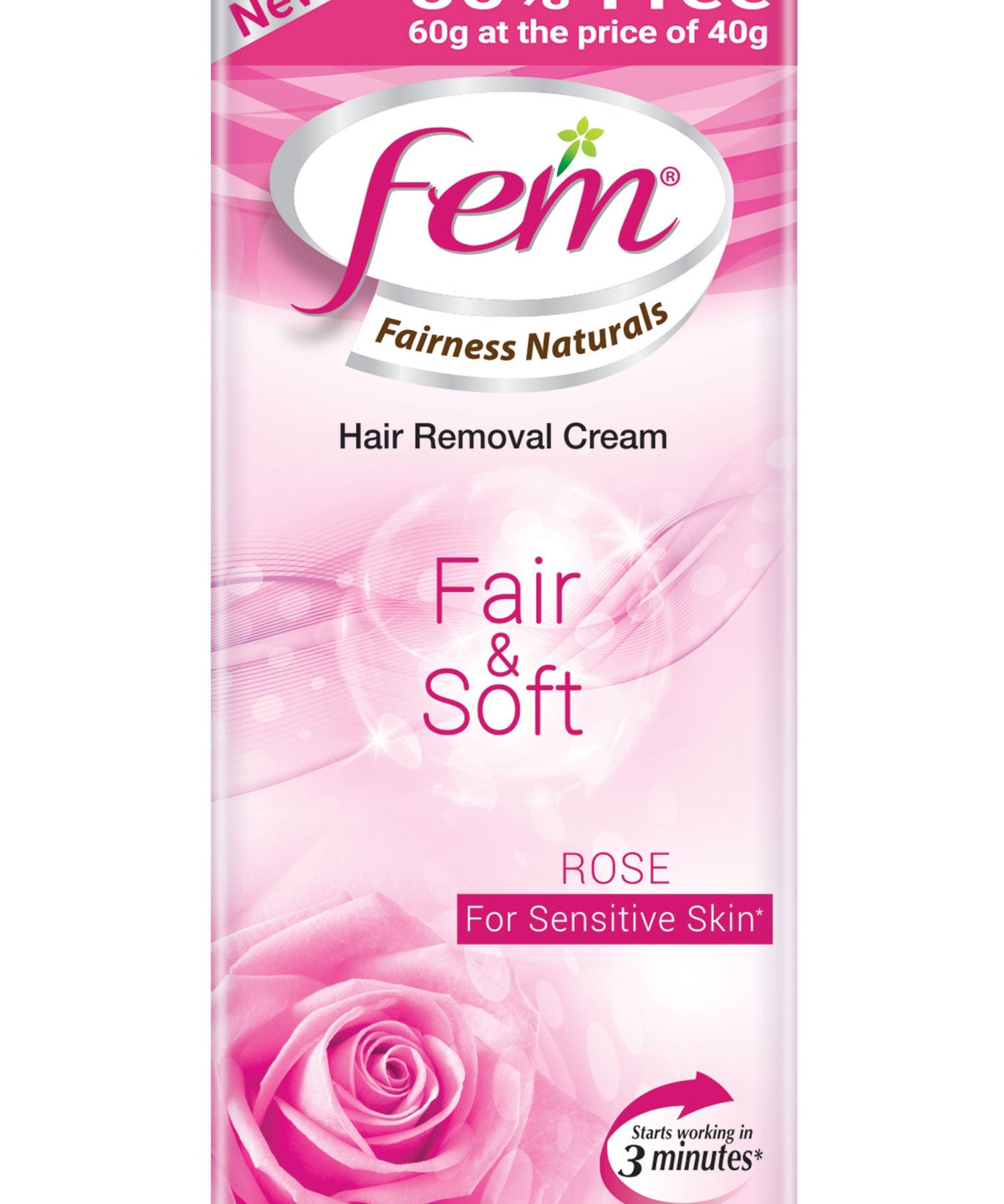 Fem Hair removal cream - Rose 40gm -  Dabur - Medizzo.com