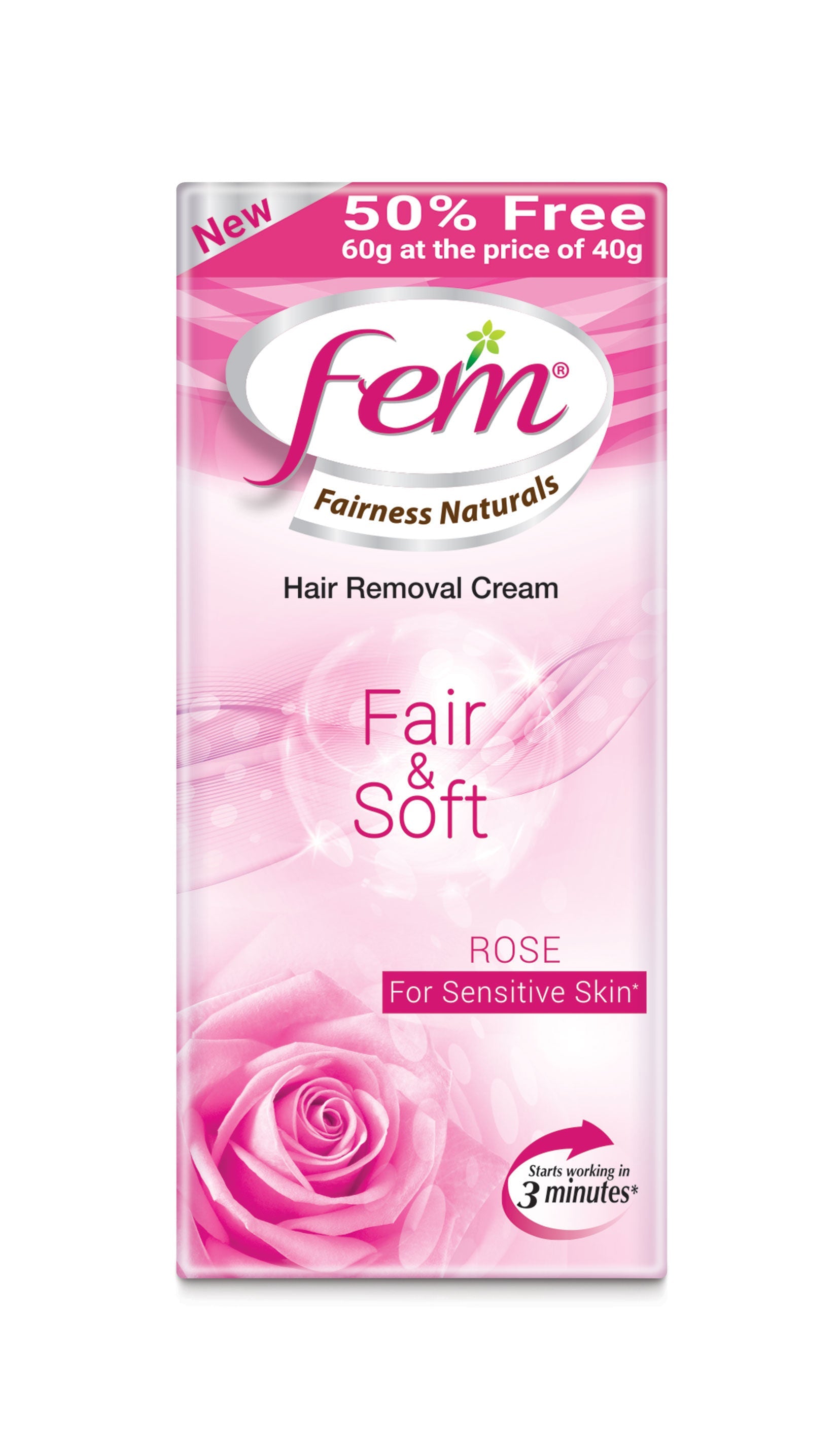 Fem Hair removal cream - Rose 40gm -  Dabur - Medizzo.com