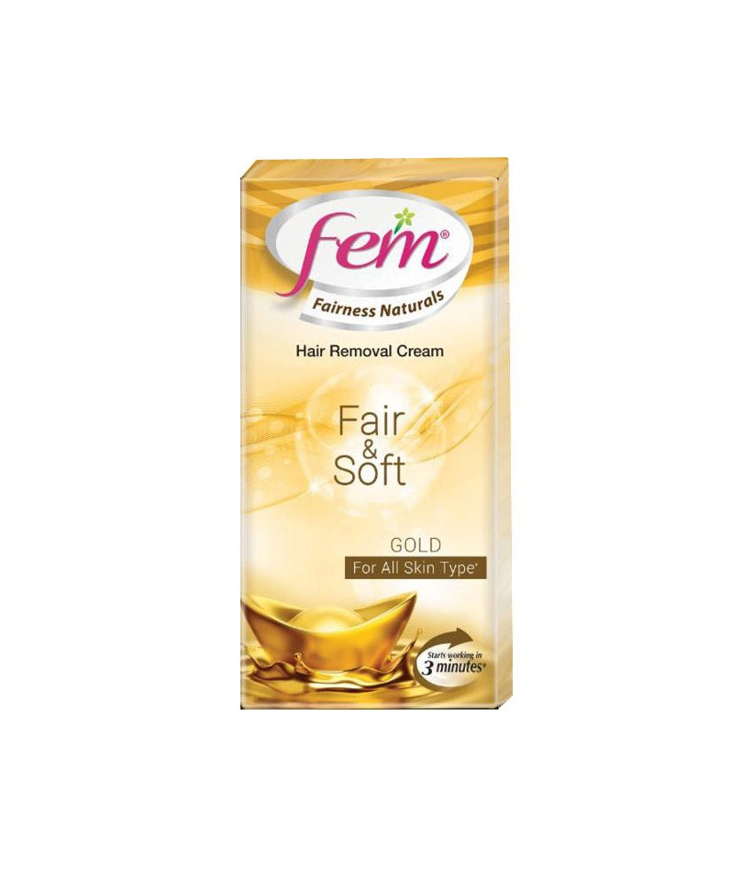 Fem Hair Removal Cream Gold, For All Skin Types* - 25gm -  Dabur - Medizzo.com