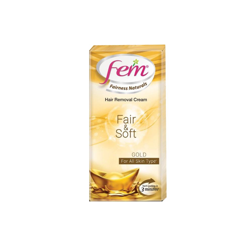 Fem Hair Removal Cream Gold, For All Skin Types* - 25gm -  Dabur - Medizzo.com