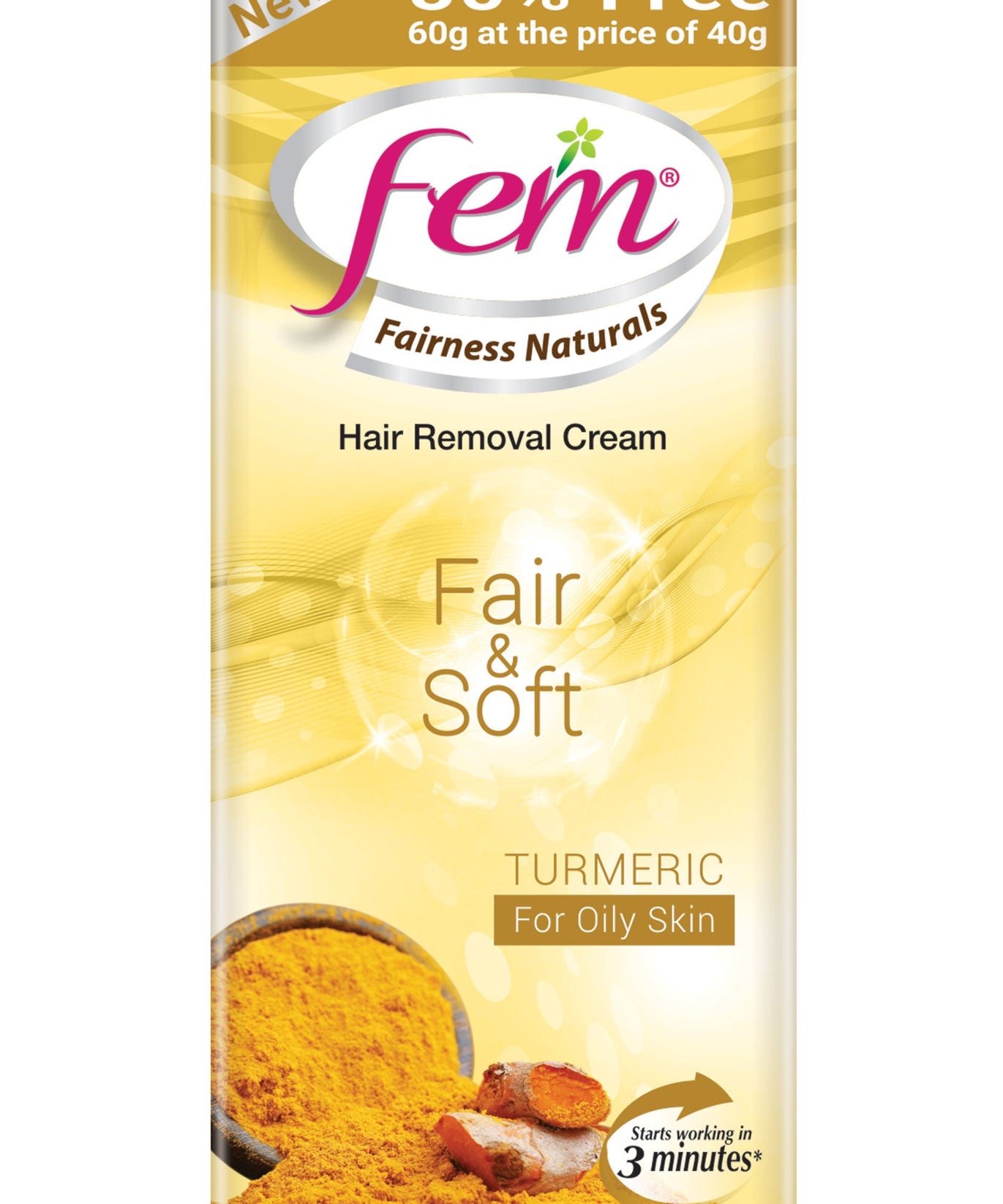 Fem Hair removal cream Turmeric - 40gm -  Dabur - Medizzo.com
