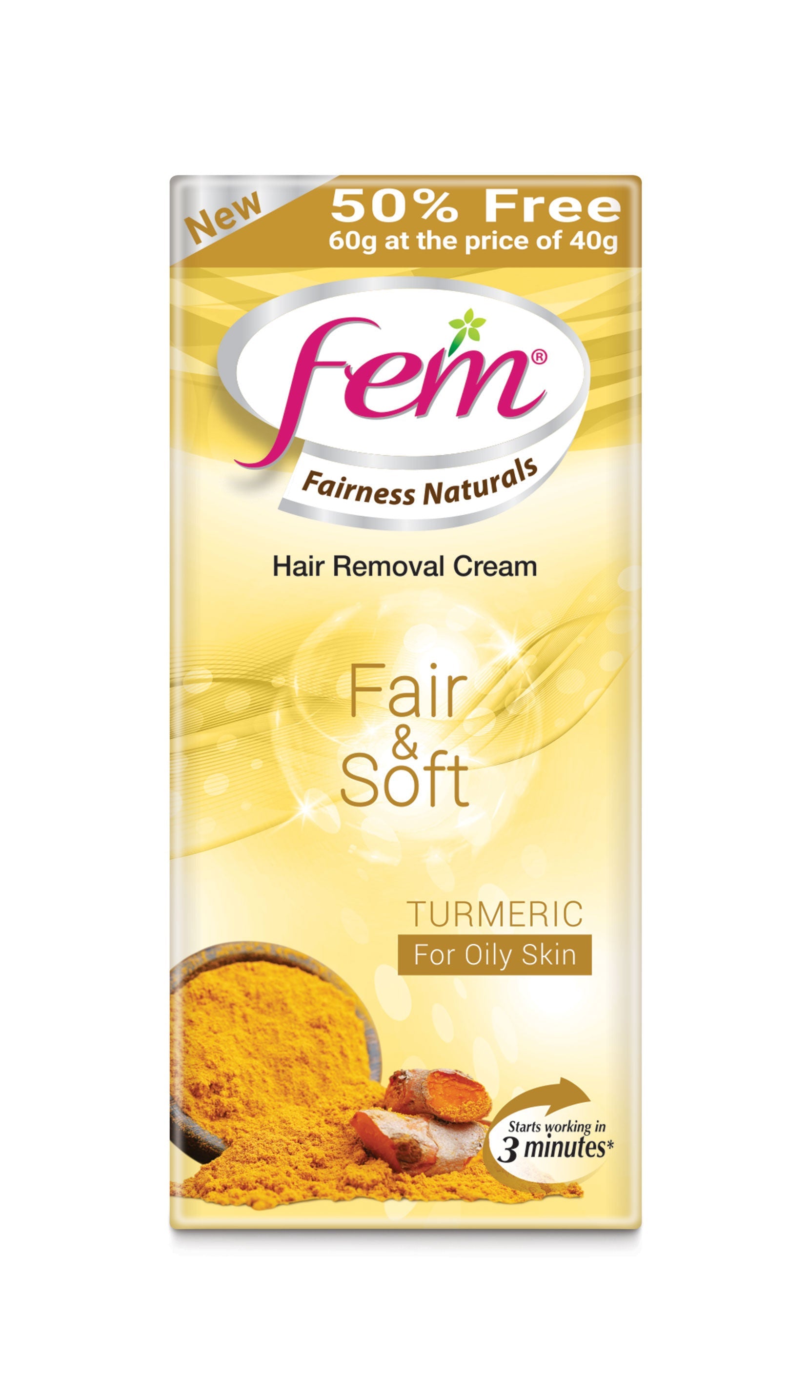 Fem Hair removal cream Turmeric - 40gm -  Dabur - Medizzo.com