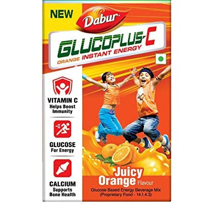 Dabur Glucoplus-C Juicy Orange Flavour 125gm -  Dabur - Medizzo.com
