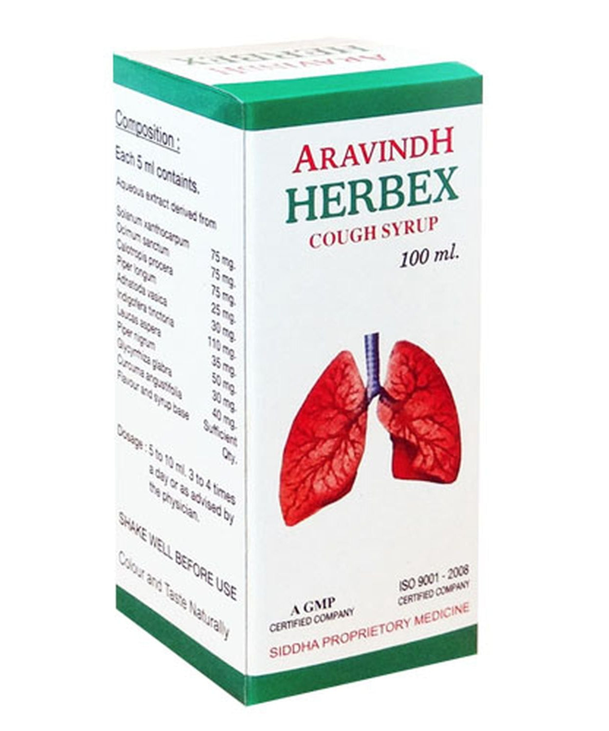 Aravindh Herbex Cough Syrup 100ml -  Aravindh - Medizzo.com