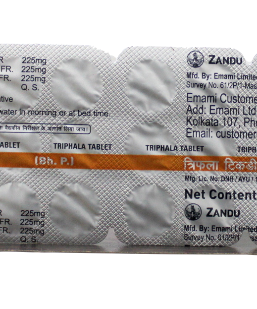 Triphala tablets - 30Tablets -  Zandu - Medizzo.com