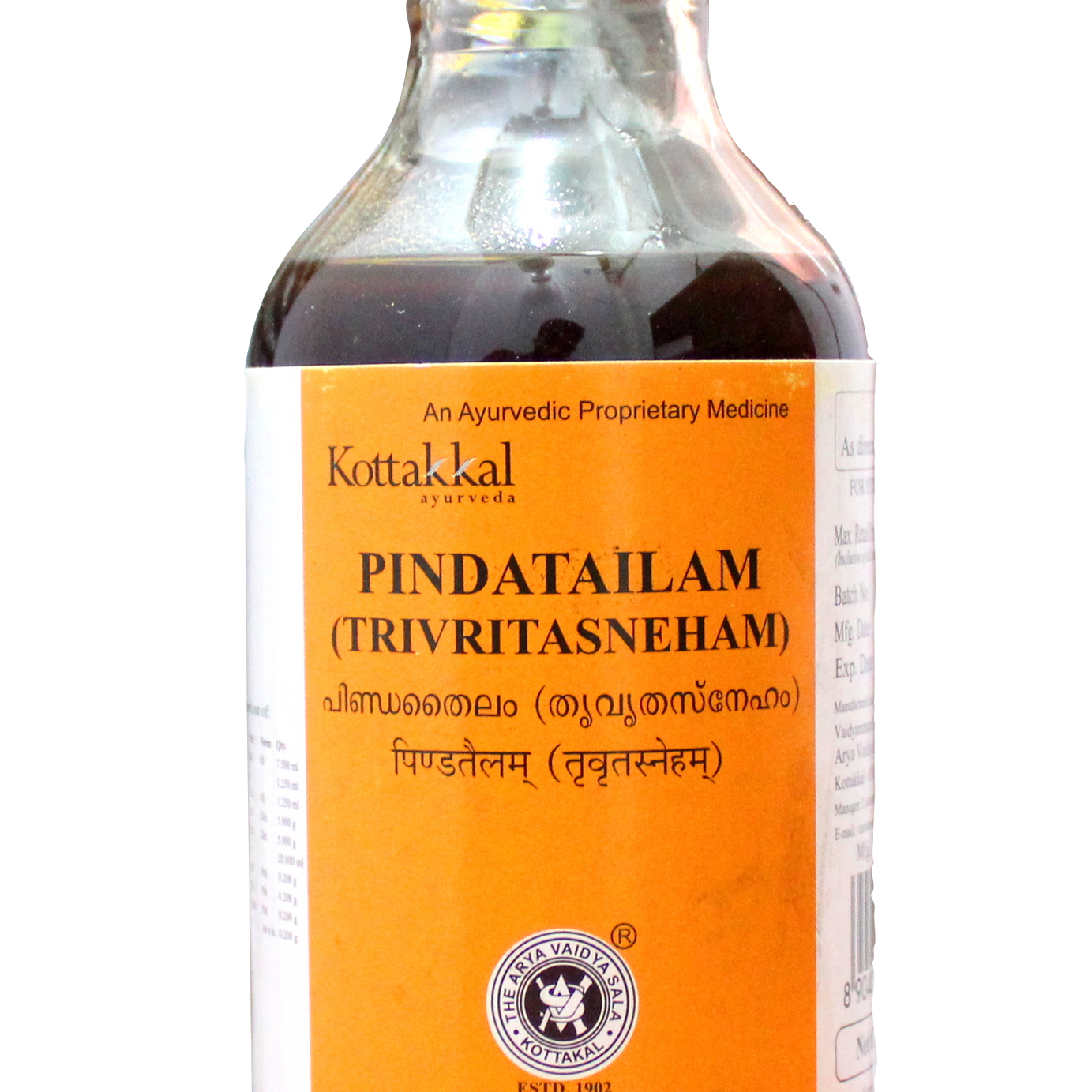 Kottakkal Pinda thailam 200ml -  Kottakkal - Medizzo.com
