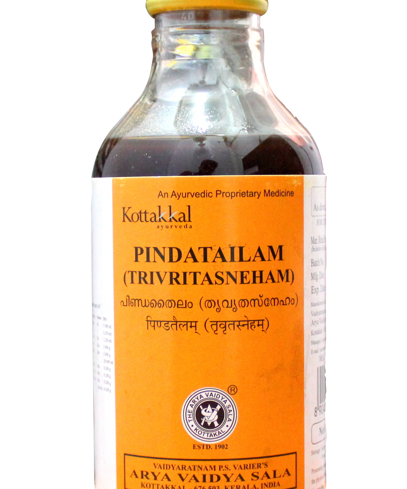 Kottakkal Pinda thailam 200ml -  Kottakkal - Medizzo.com