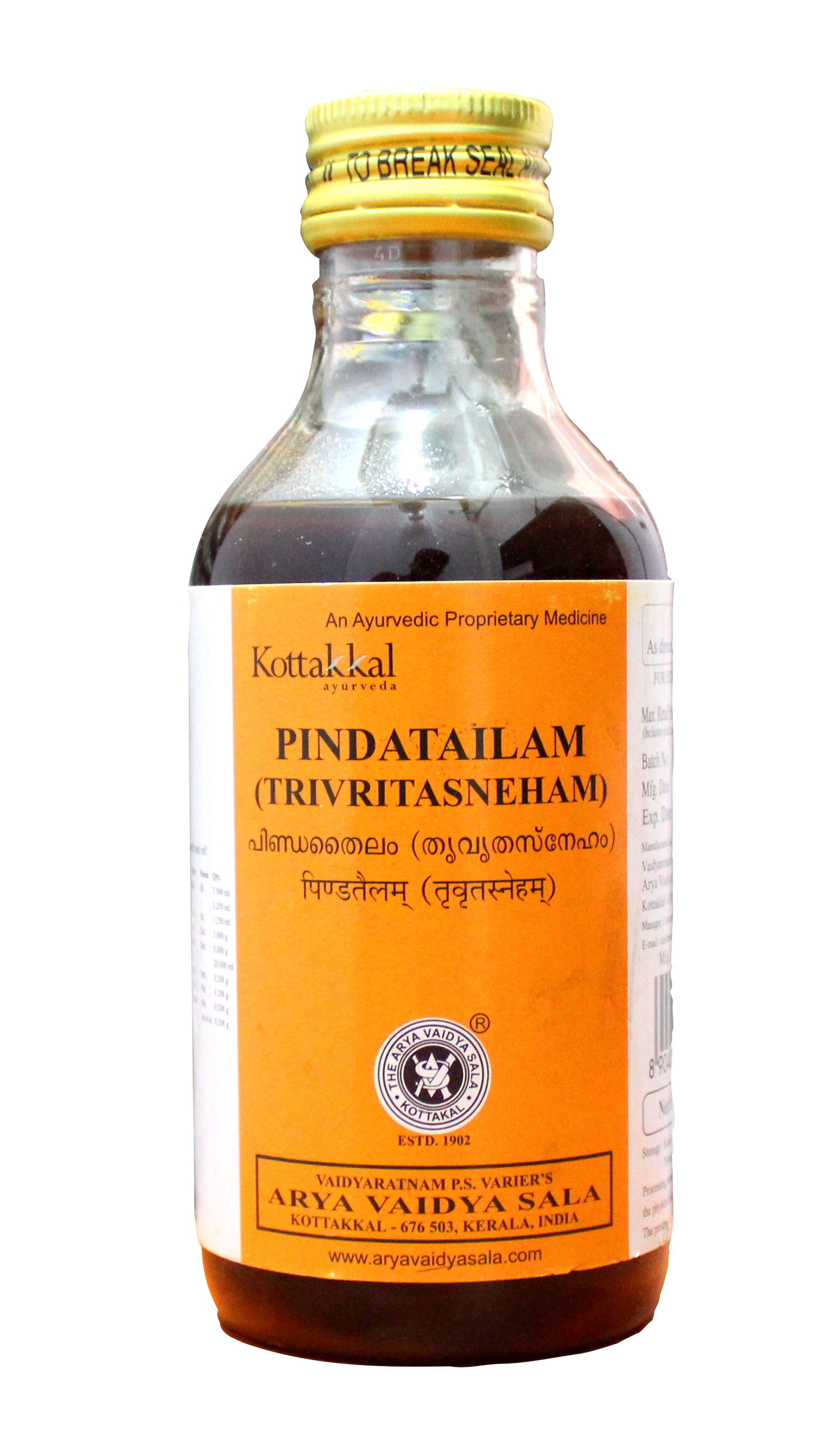 Kottakkal Pinda thailam 200ml -  Kottakkal - Medizzo.com