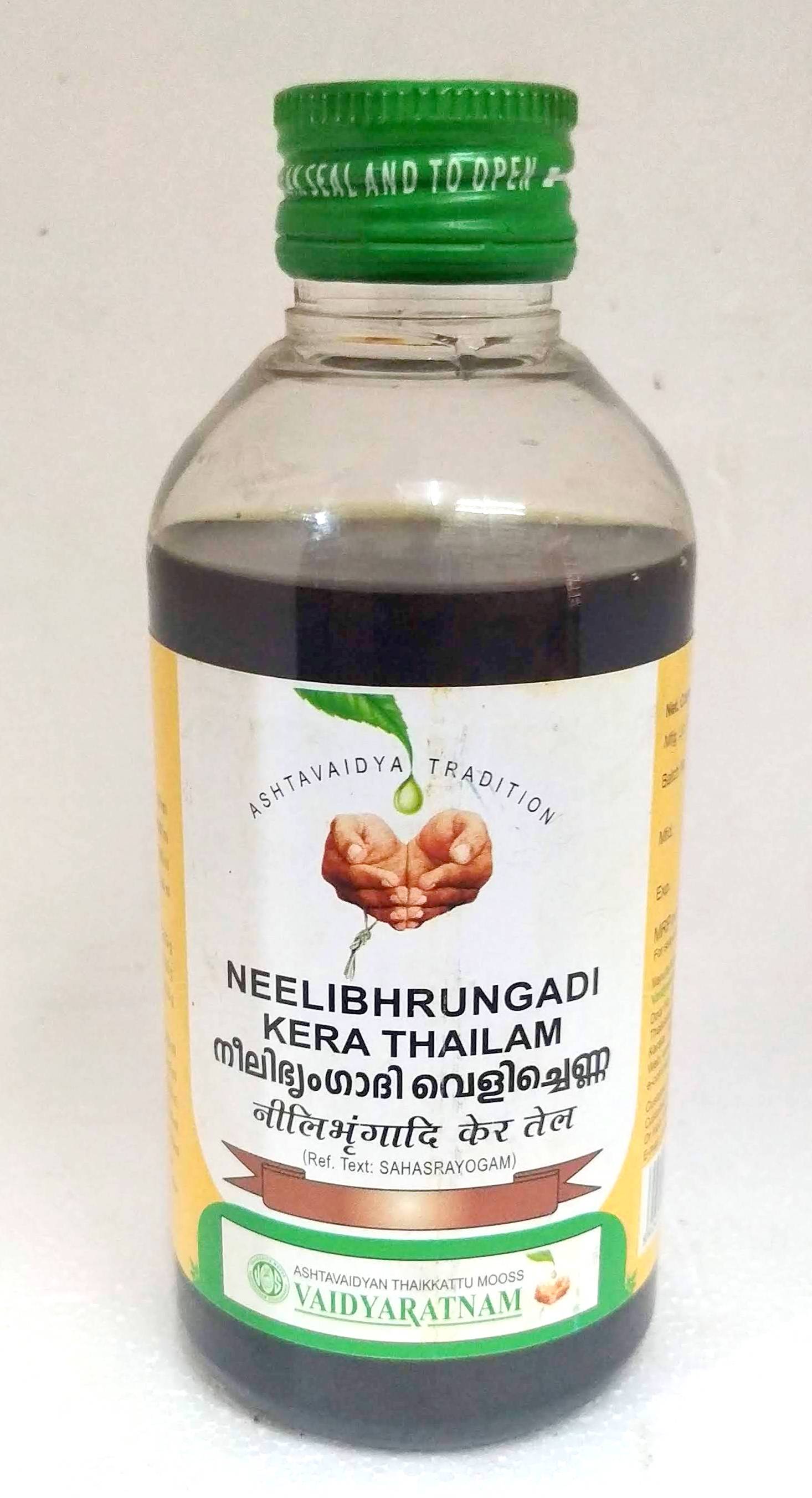 Vaidyaratnam Neelibhringadi Kera Thailam 200ml -  Vaidyaratnam - Medizzo.com