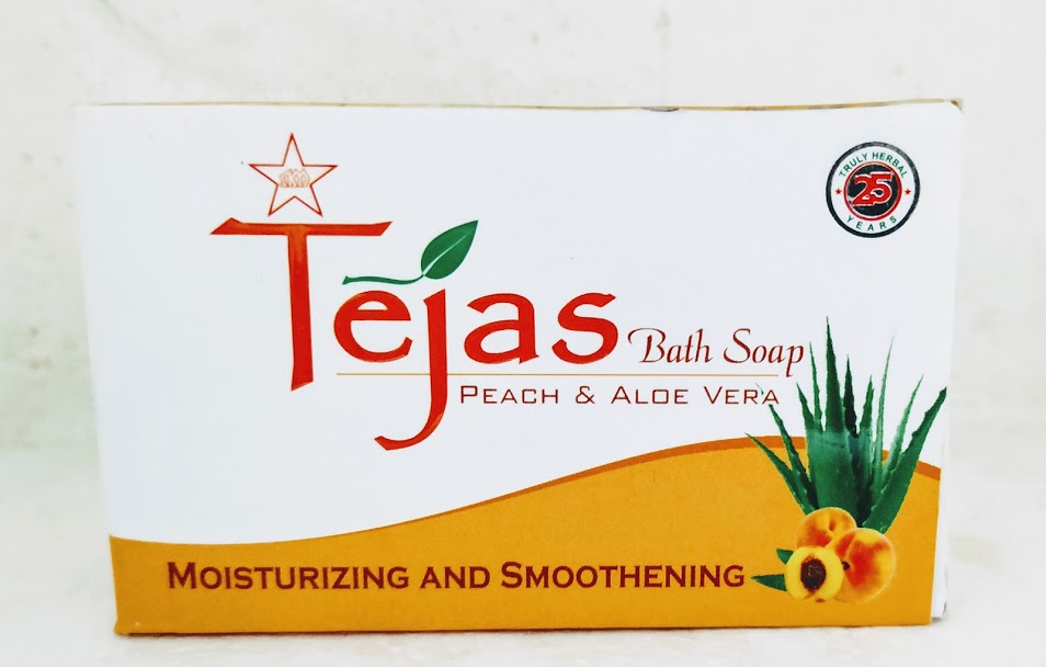 Tejas peach and Aloe vera soap 75gm -  SKM - Medizzo.com