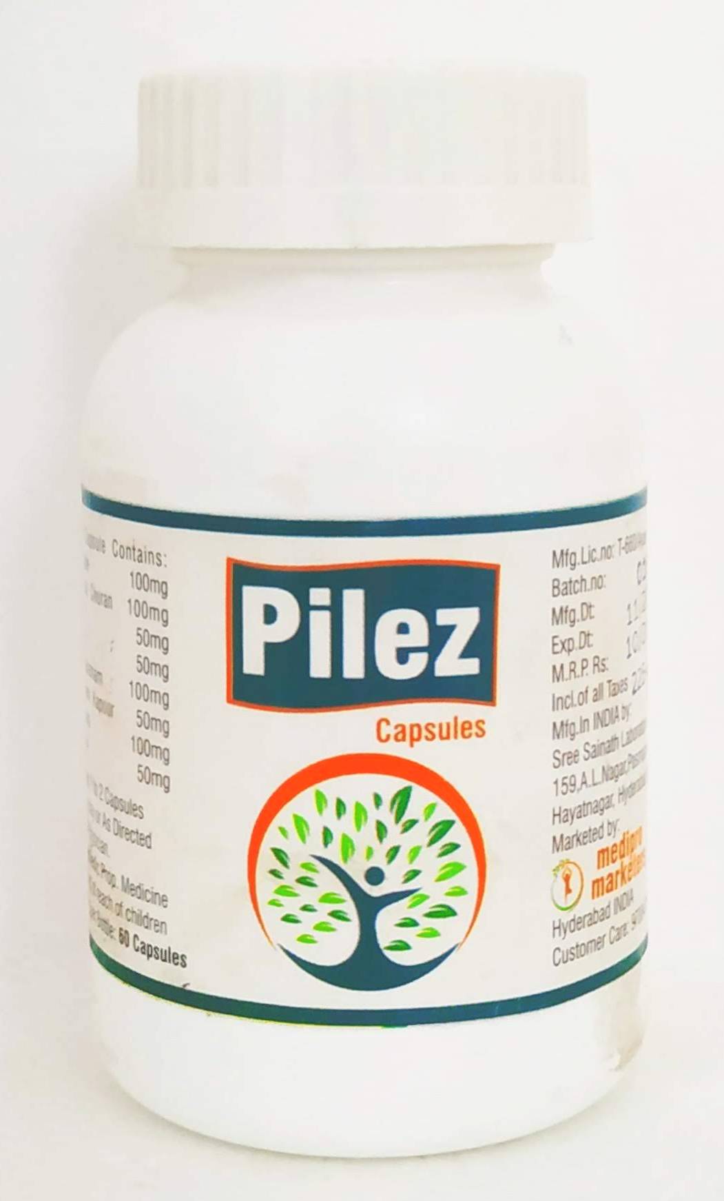 Pilez Capsules - 60Capsules -  Medipro - Medizzo.com