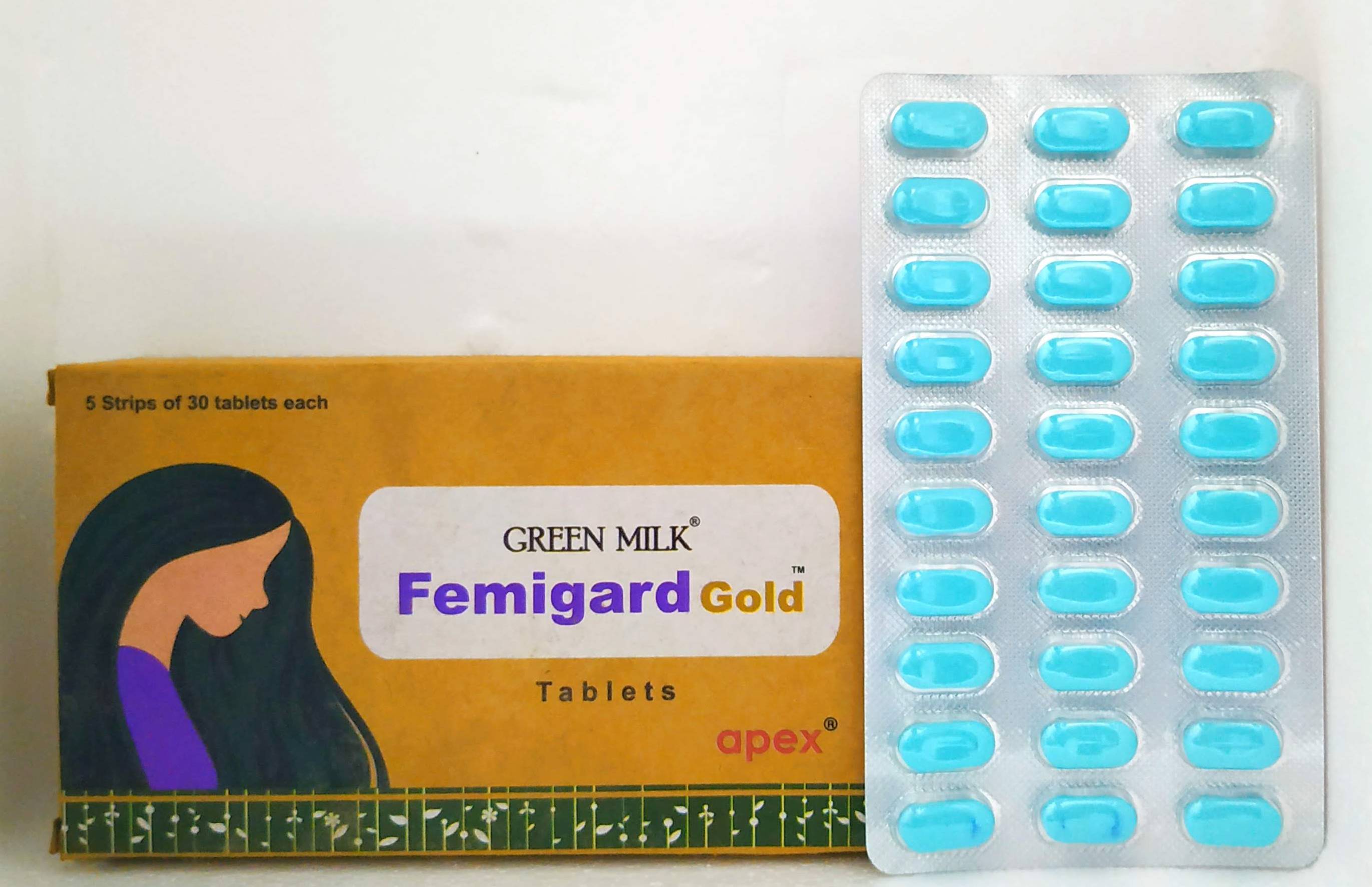 Femigard Gold Tablets - 30Tablets -  Apex Ayurveda - Medizzo.com