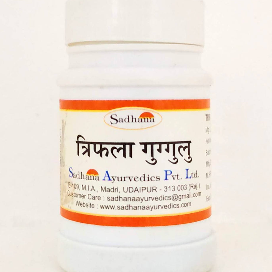 Triphala Guggulu Tablets - 20gm -  Sadhana Ayurvedics - Medizzo.com
