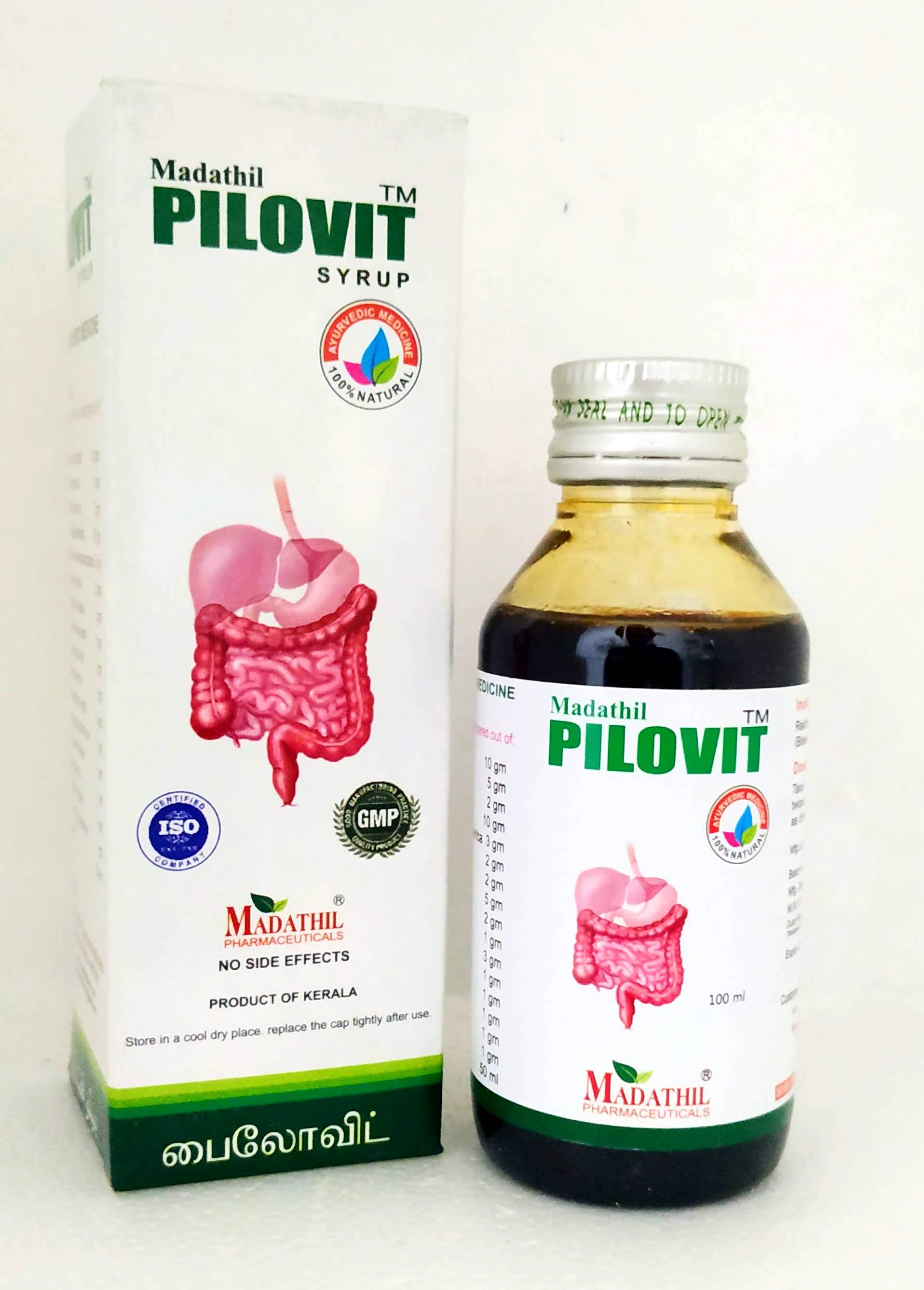 Pilovit Syrup 100ml -  Madathil - Medizzo.com