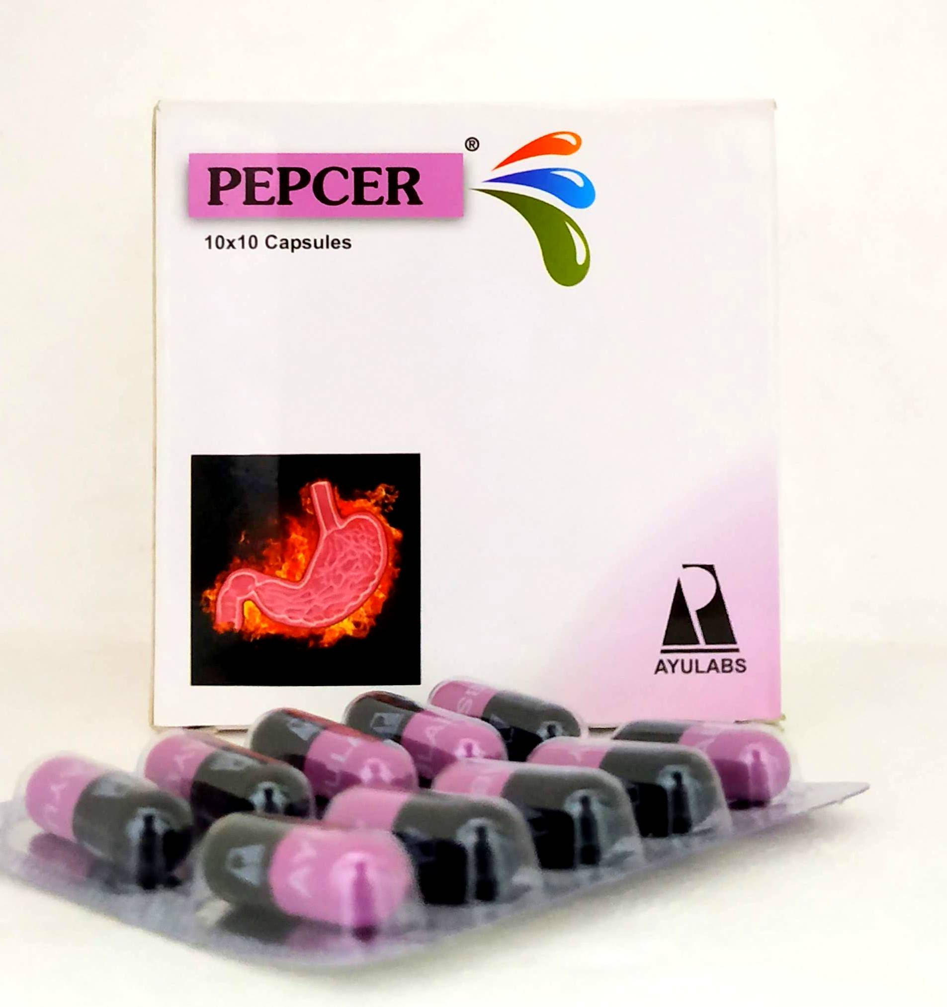Pepcer Capsules - 10Capsules -  Ayulabs - Medizzo.com