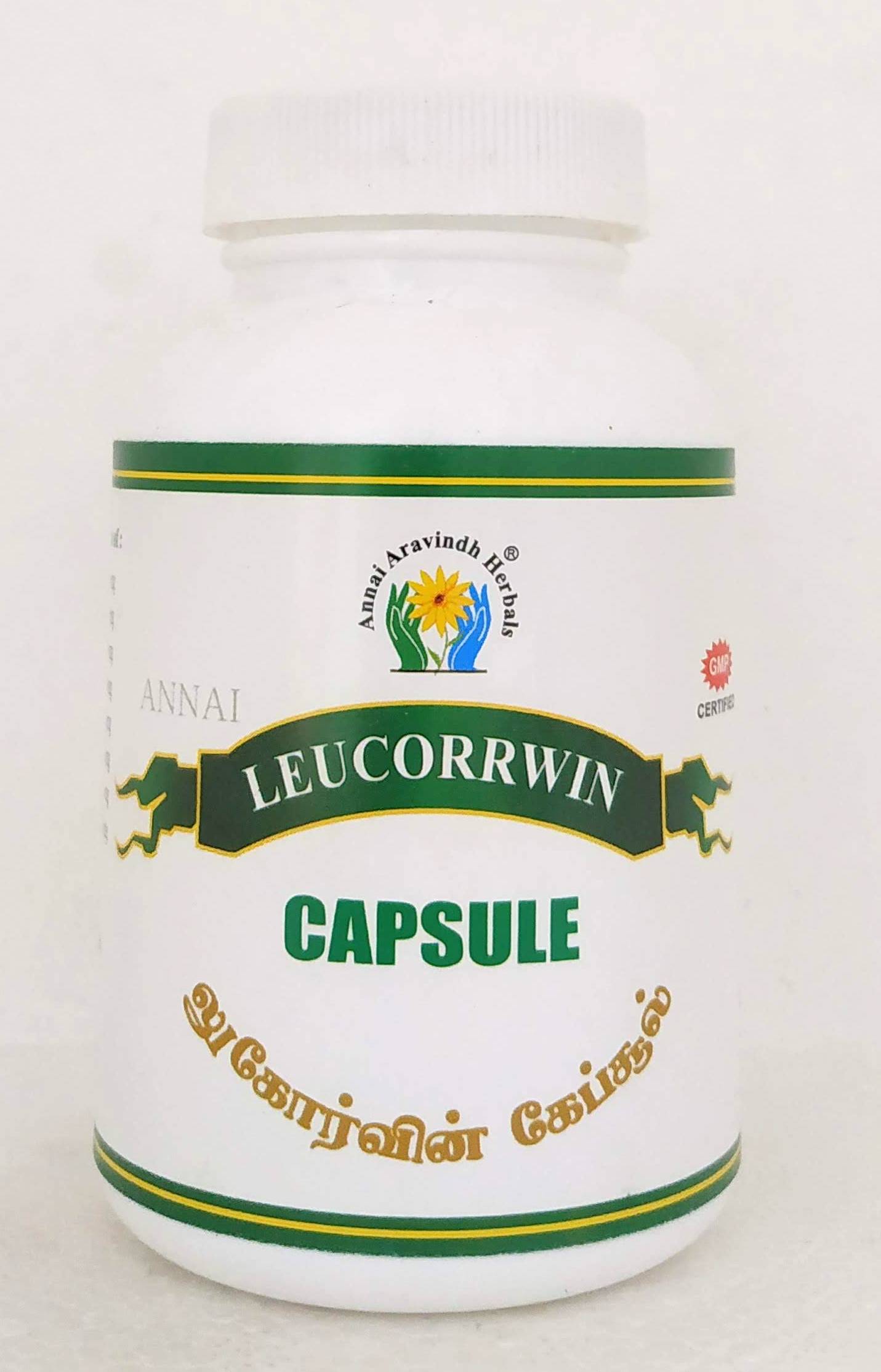 Leucorrwin Capsules - 90Capsules -  Annai Aravindh - Medizzo.com